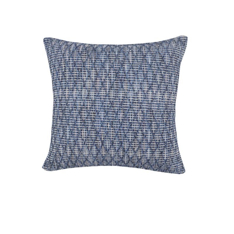 20" Blue Diamond Geometric Square Throw Pillow