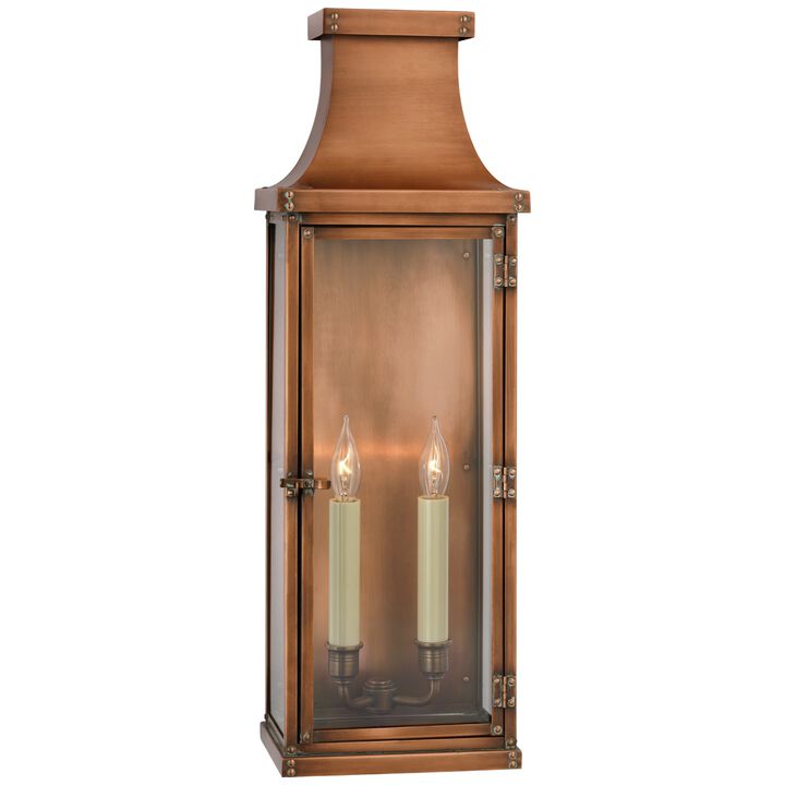 Bedford Large 3/4 Lantern in Natural Copper