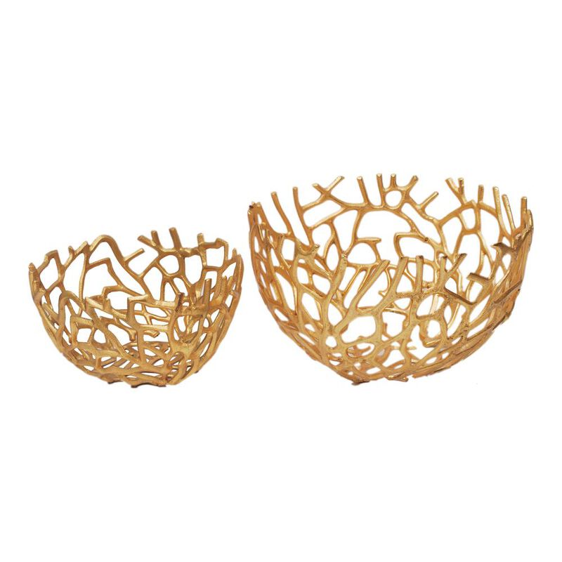 Moe�s Nest Bowls Gold Set Of 2