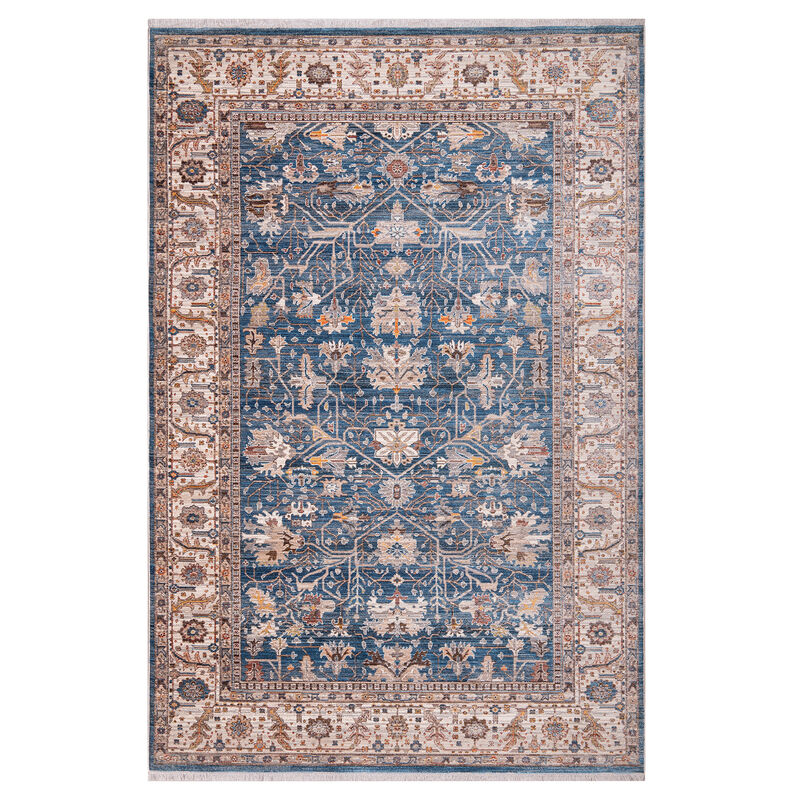 Arcadia Northam Blue Oriental Polyester Area Rug