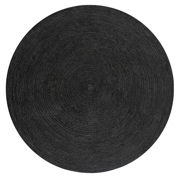 Zara Braided Coastal Cottage Round Jute. Round Area Rug