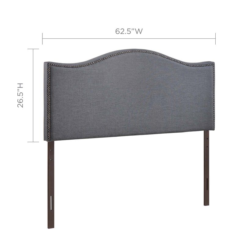 Modway - Curl Queen Nailhead Upholstered Headboard