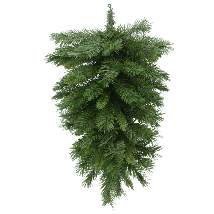 30" Mixed Pine Artificial Christmas Teardrop Swag  Unlit