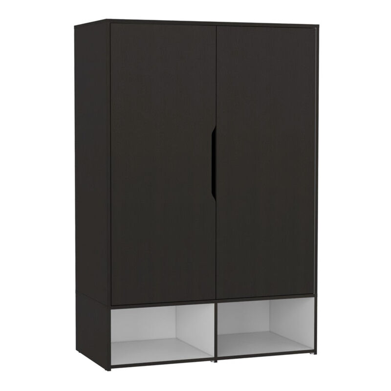 Armoire Barletta, Bedroom, Black / White