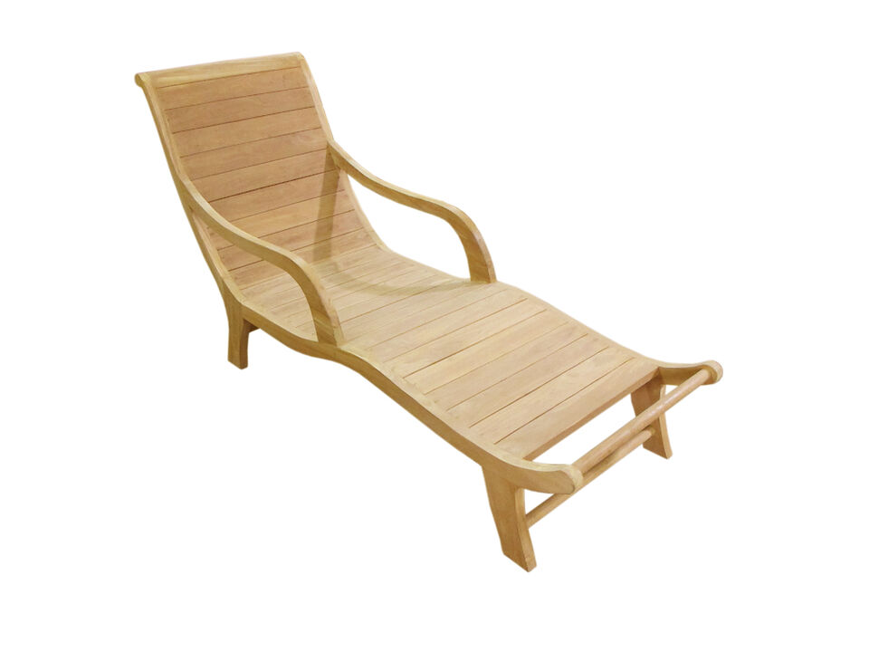 Teak Curved Resting Lounger