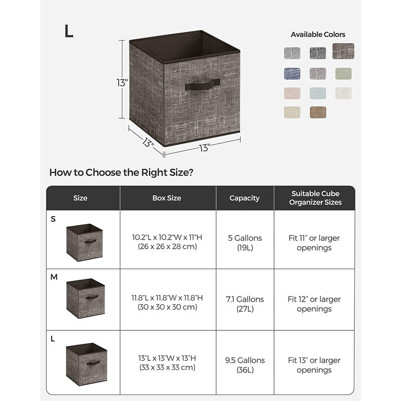 Non-Woven Fabric Storage Cubes with Double Handles