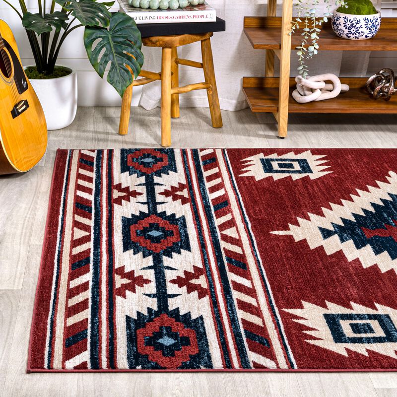 Serape Medallion Southwestern Area Rug