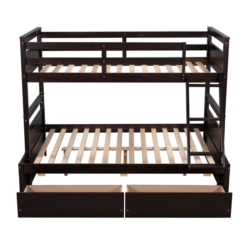 Merax Convertible Bunk Bed with 2 Storage Drawers