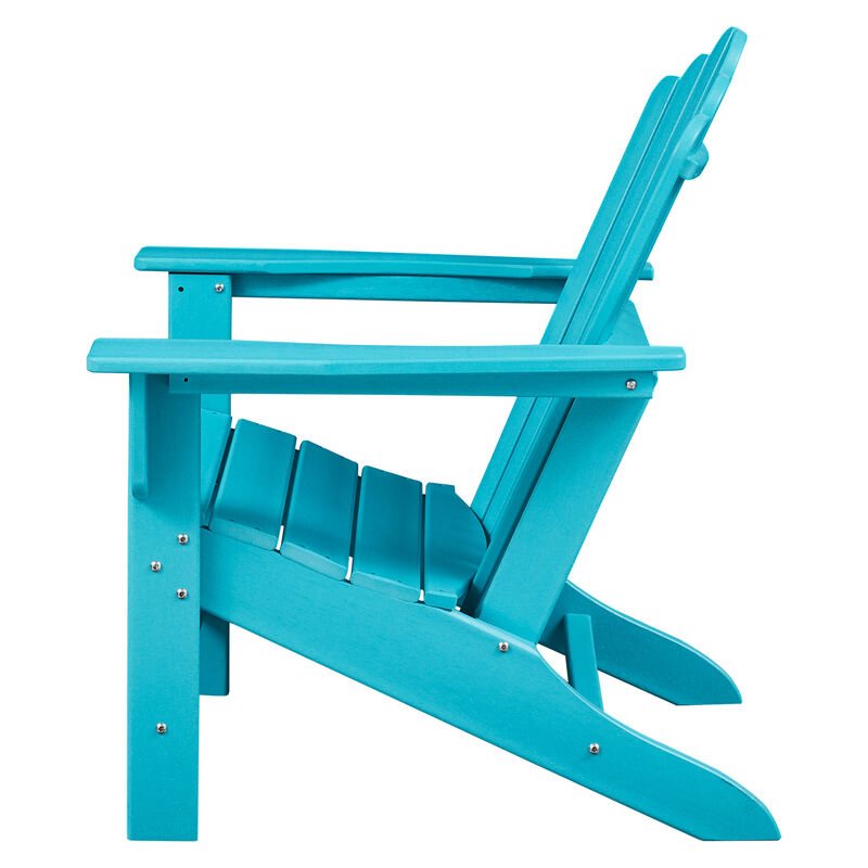 Outdoor Adirondack Chair Set of 2 Hdpe Frame Stationary Adirondack Chairs