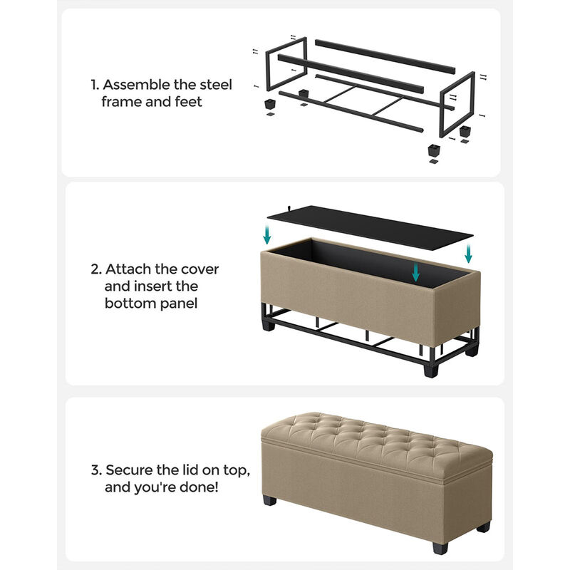 Storage Ottoman Bench for Organized Seating and Stylish Storage