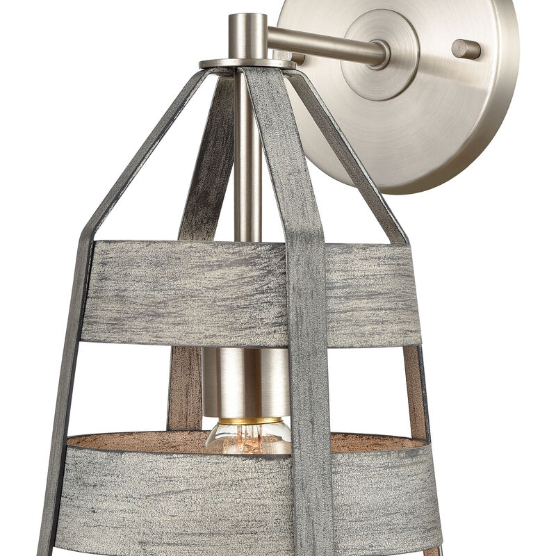 Brigantine 14'' High 1-Light Grey Sconce