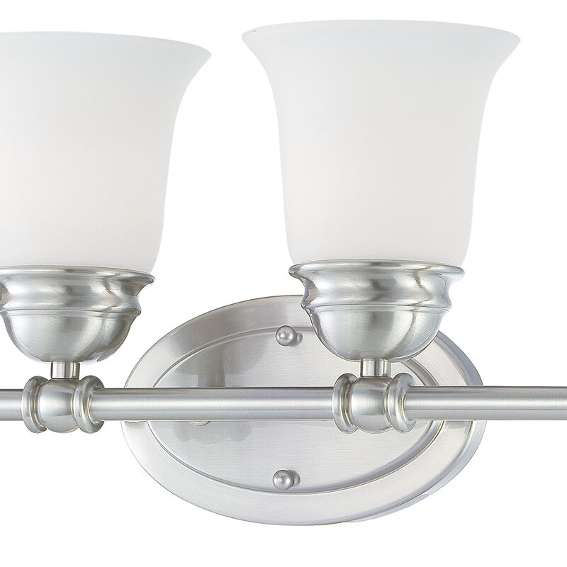 Bella 24.5'' Wide 4-Light Nickel Vanity Light