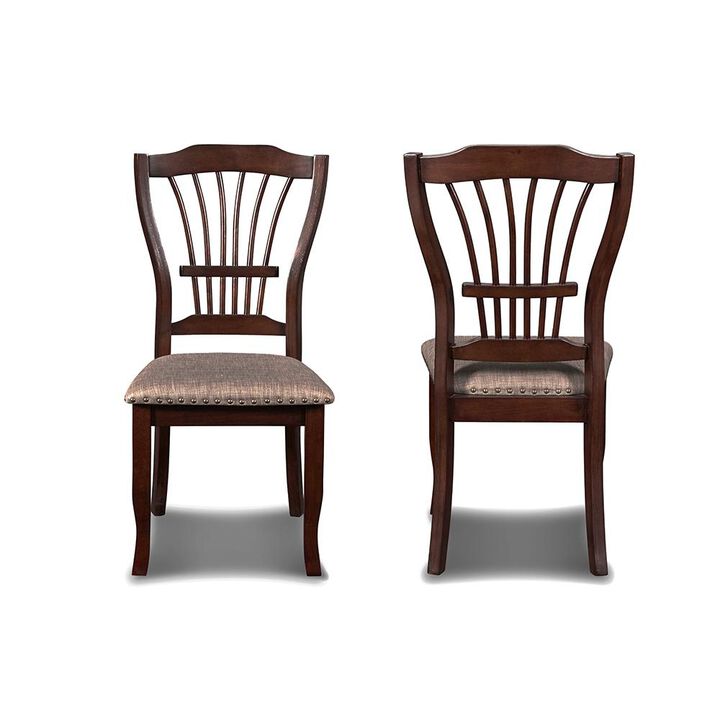 New Classic Furniture Furniture Bixby Solid Wood Dining Chairs in Espresso (Set of 2)
