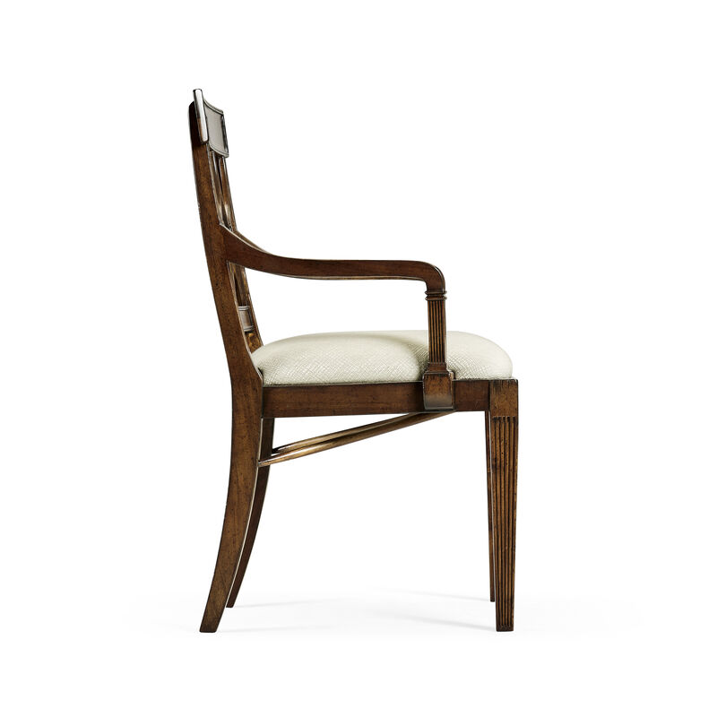 Regency Curved Back Arm Chair