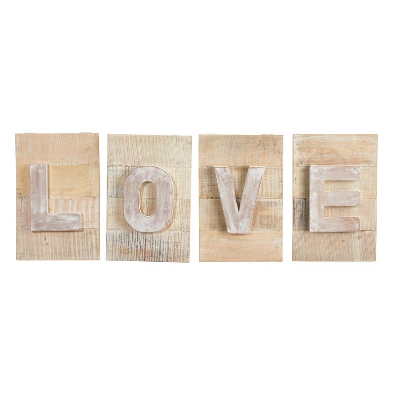 Nearly Natural 40-in Rustic Farmhouse �LOVE-in Wall Art Decor