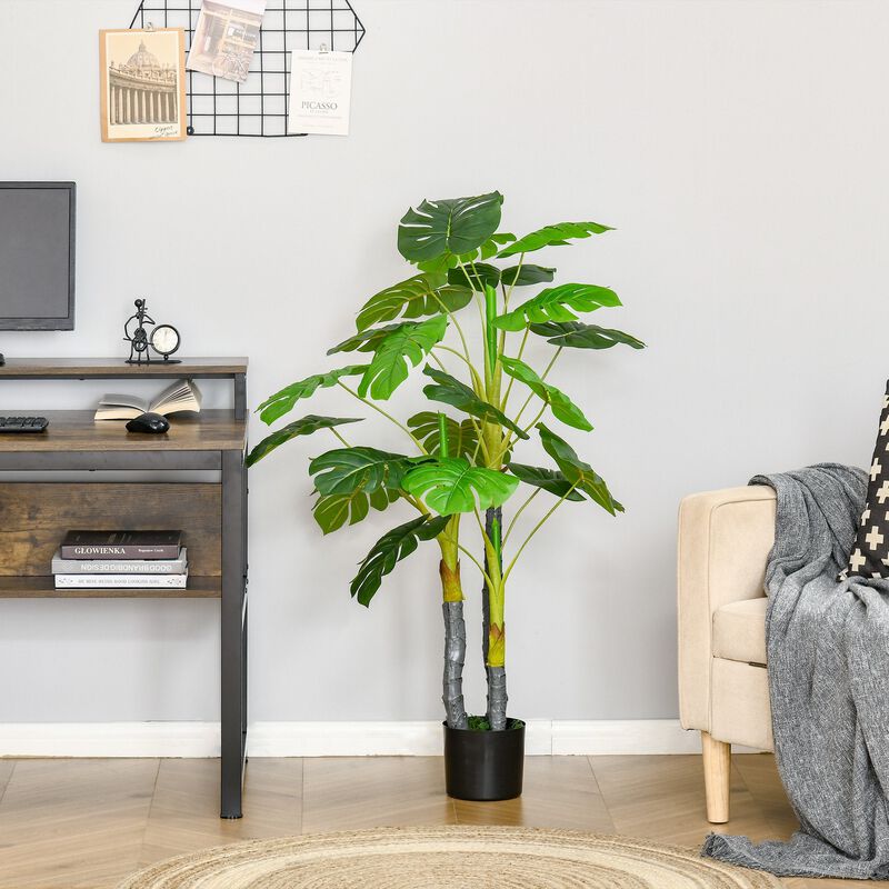 Indoor/Outdoor Green: 4ft Artificial Monstera Tree in Nursery Pot