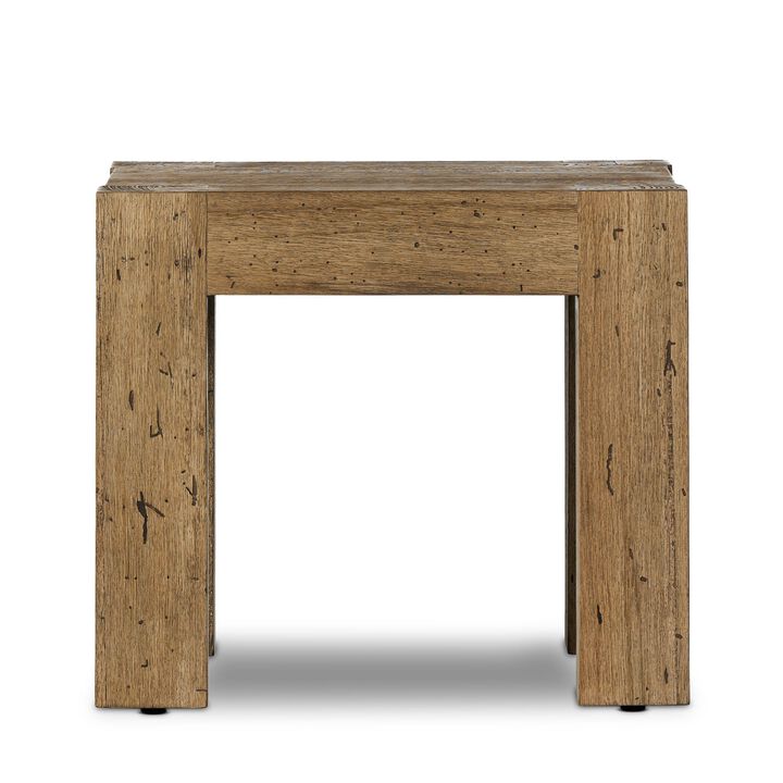 Abaso End Table in Wormwood Oak