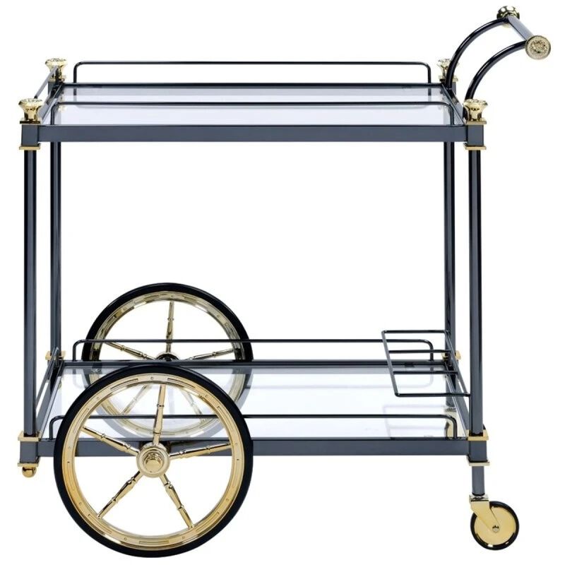 Cyrus Serving Cart, & Clear Glass