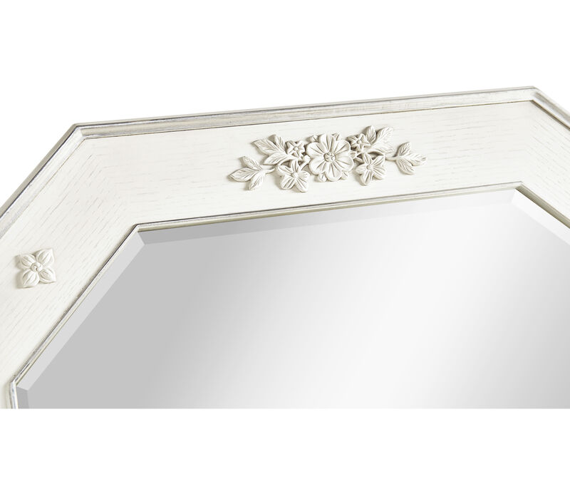 White Parhelion Carved Mirror