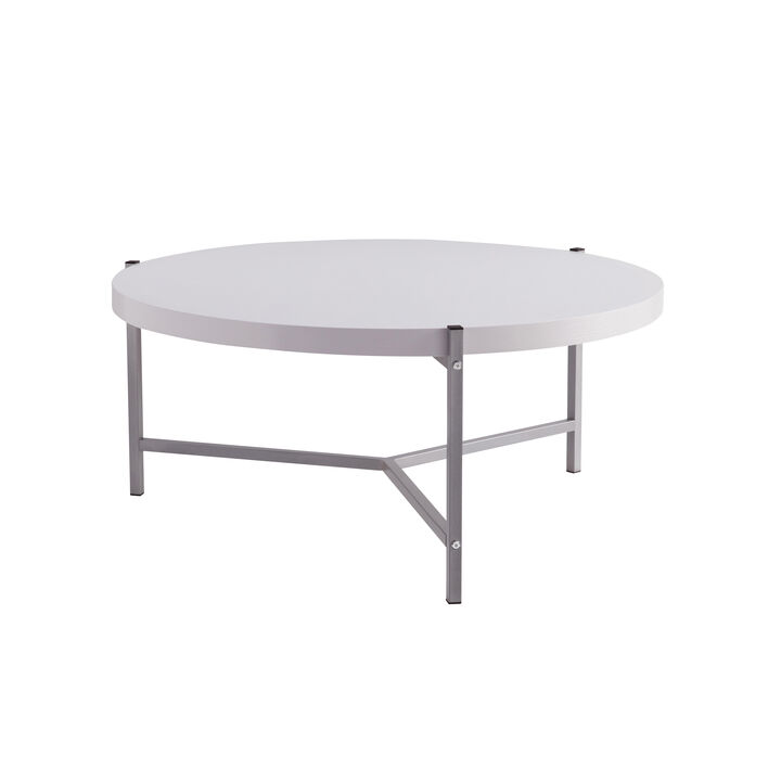 Coffee Table White Silver