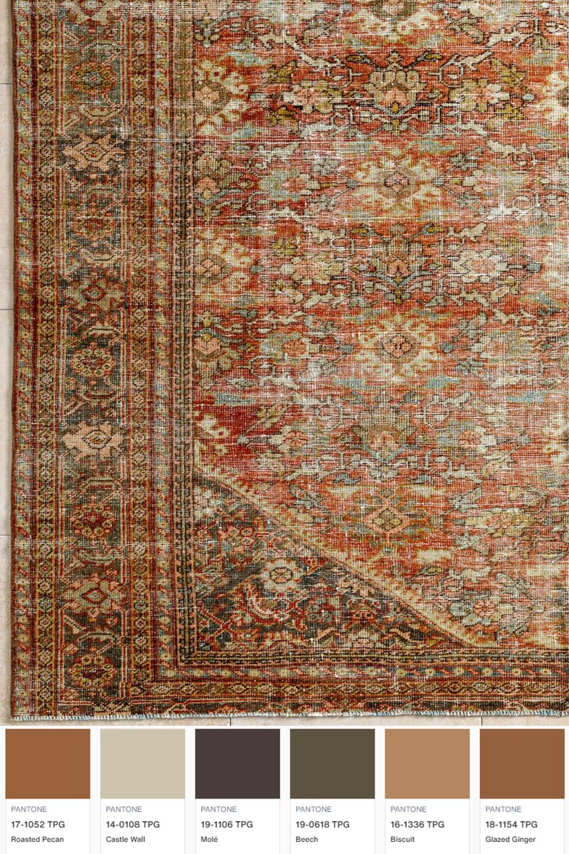 District Loom Antique Persian Mahal Area Rug- Carter