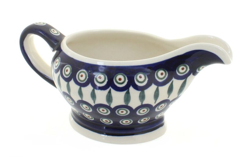 Blue Rose Polish Pottery Evergreen Gravy Bowl