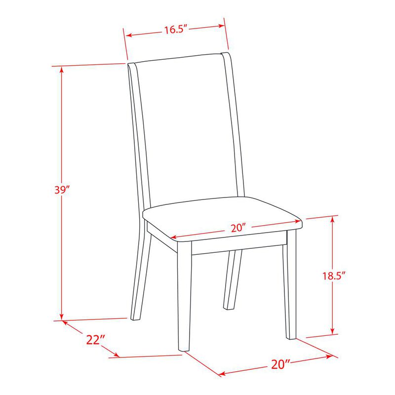 East West Furniture Parson Chairs-, LAP0T15