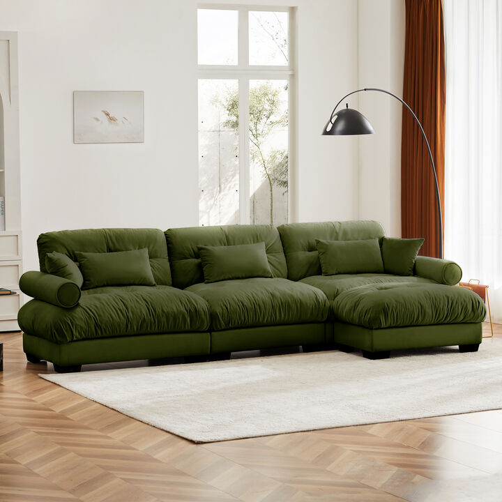 Merax Luxury Modular Sectional Sofa Couch,Oversized L Shaped Cloud Couch for Living Room