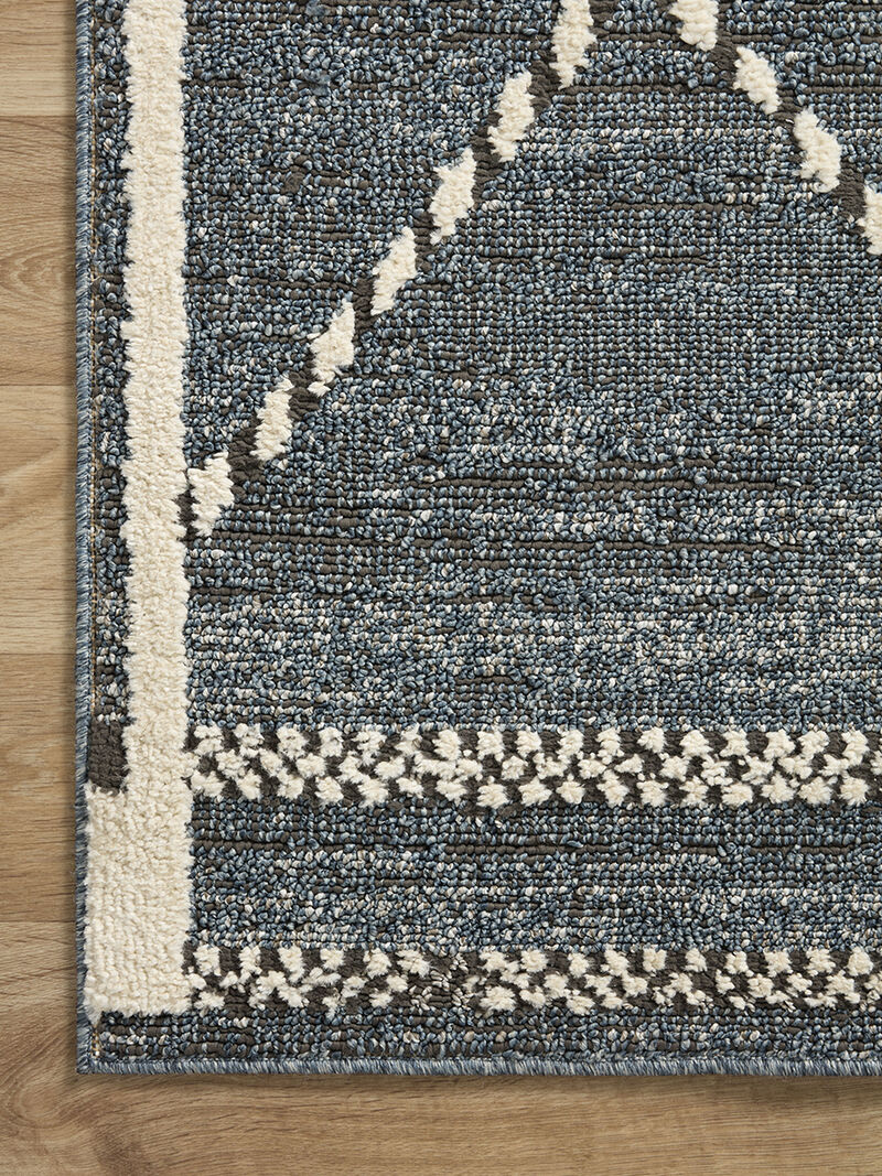 Fabian FAB01 Denim/Charcoal 5'3" x 7'6" Rug