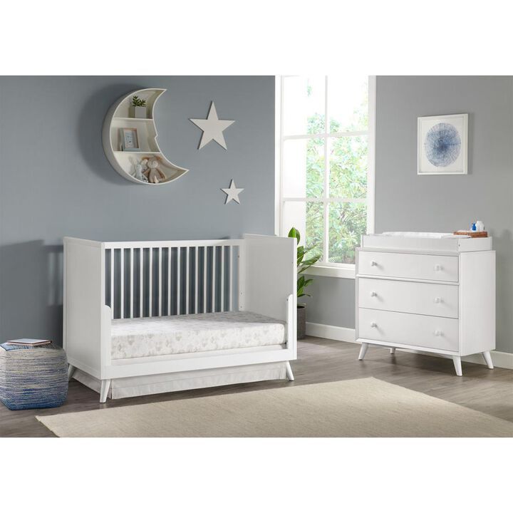 Oxford Baby Dawson 3 In 1 Convertible Crib White