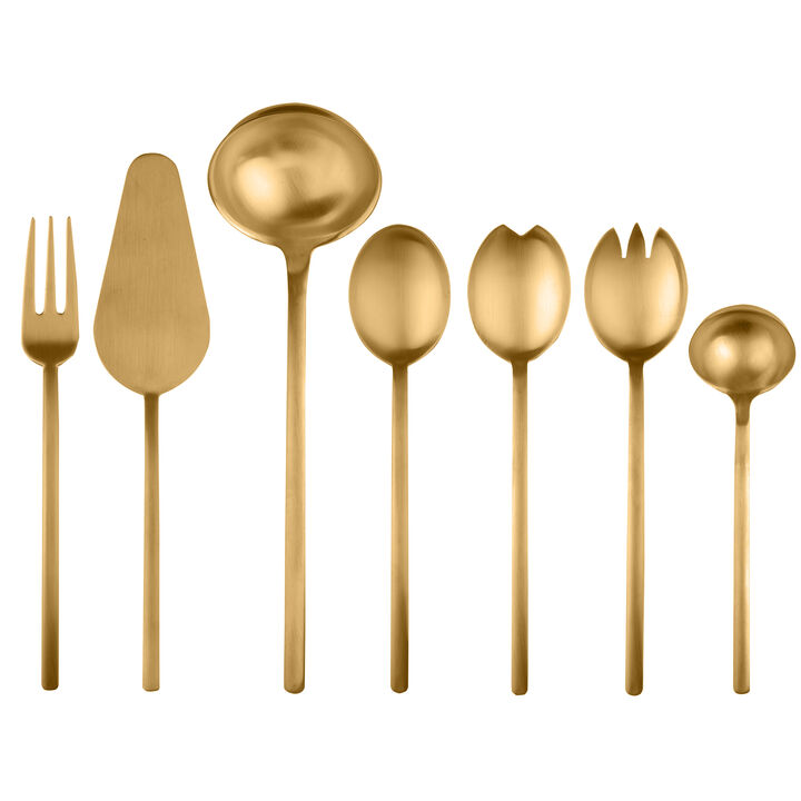 Due Ice Gold Serving Set 7 Pieces