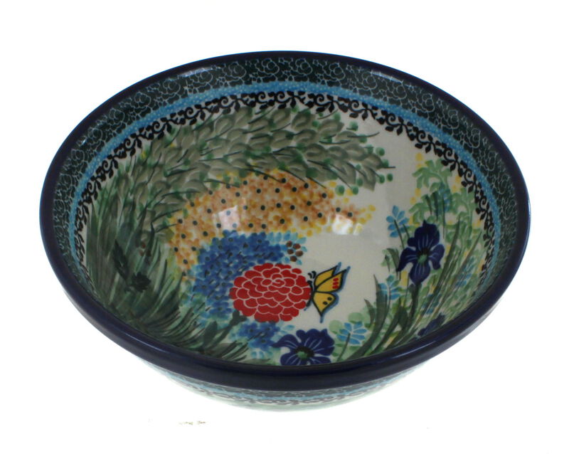 Blue Rose Polish Pottery Athena Small Serving Bowl