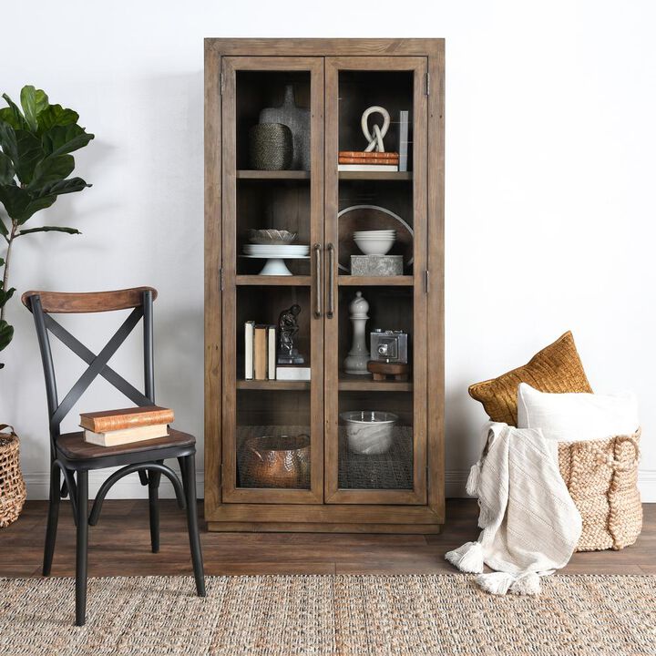 Kosas Home Mika Reclaimed Pine Display Cabinet