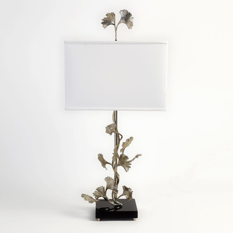 Ginkgo Silver Table Lamp