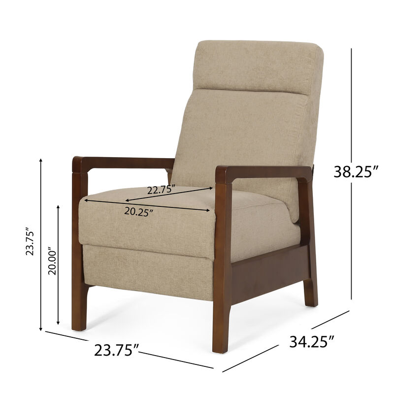 Christopher Knight Home® Wood Hand Manual Club Recliner Chair