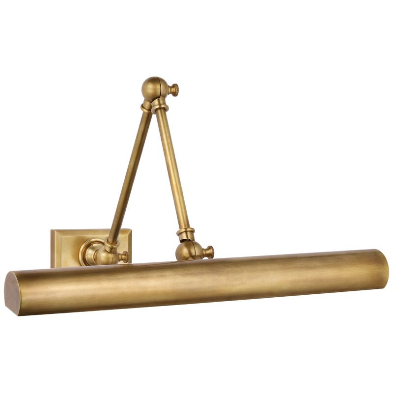 Cabinet Maker 18" Double Library Light in Antique Brass