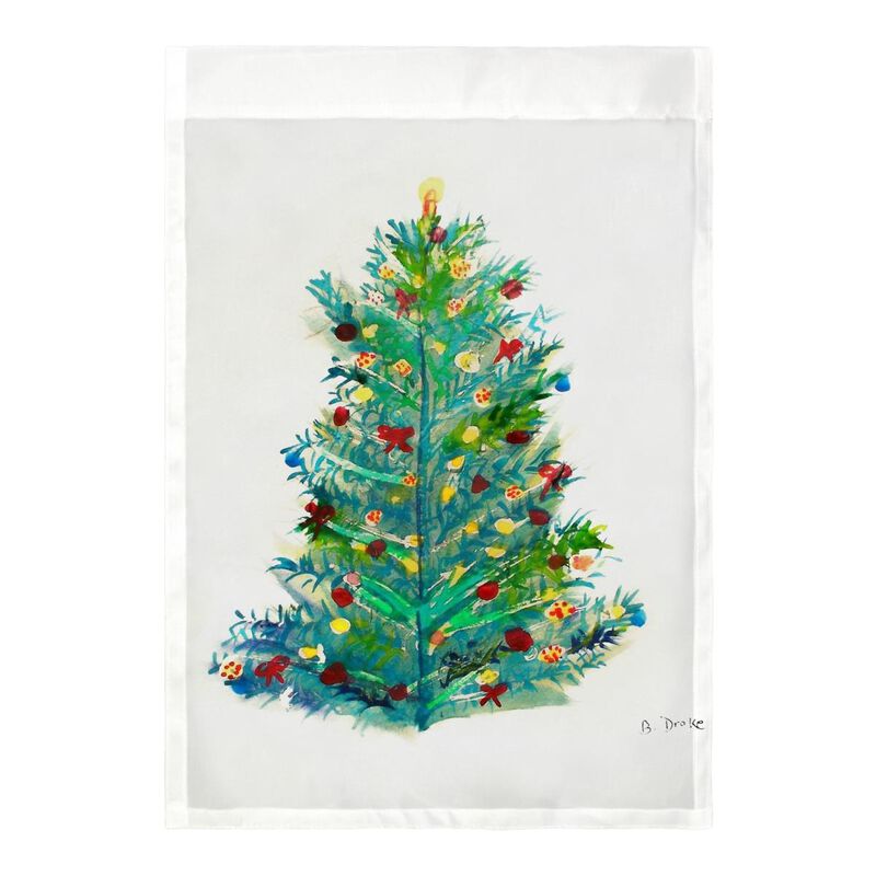 Betsy Drake  Christmas Tree Flag - 12.5 x 18 in.