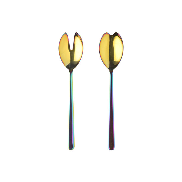 Linea 2-Pieces Salad Serving Set in Rainbow