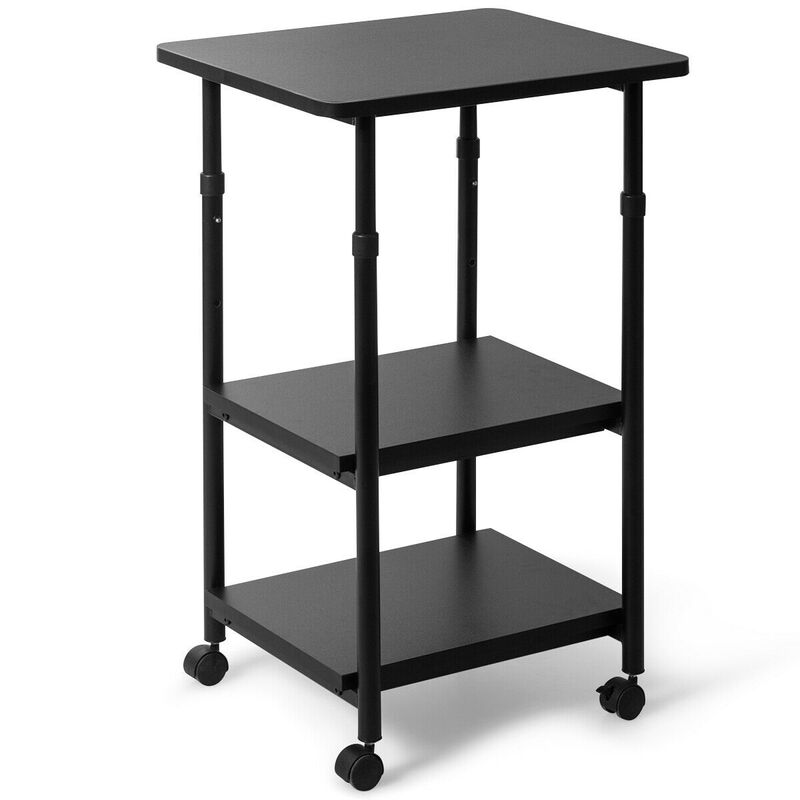 3-tier Adjustable Printer Stand with 360� Swivel Casters