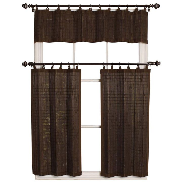 Versailles Patented Ring Top Bamboo Panel Series Tier Set - 40x36", Espresso