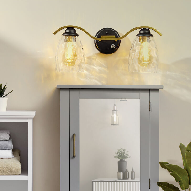 Teamson Home - Heidi Dimmable 2-Light Bathroom Vanity Light