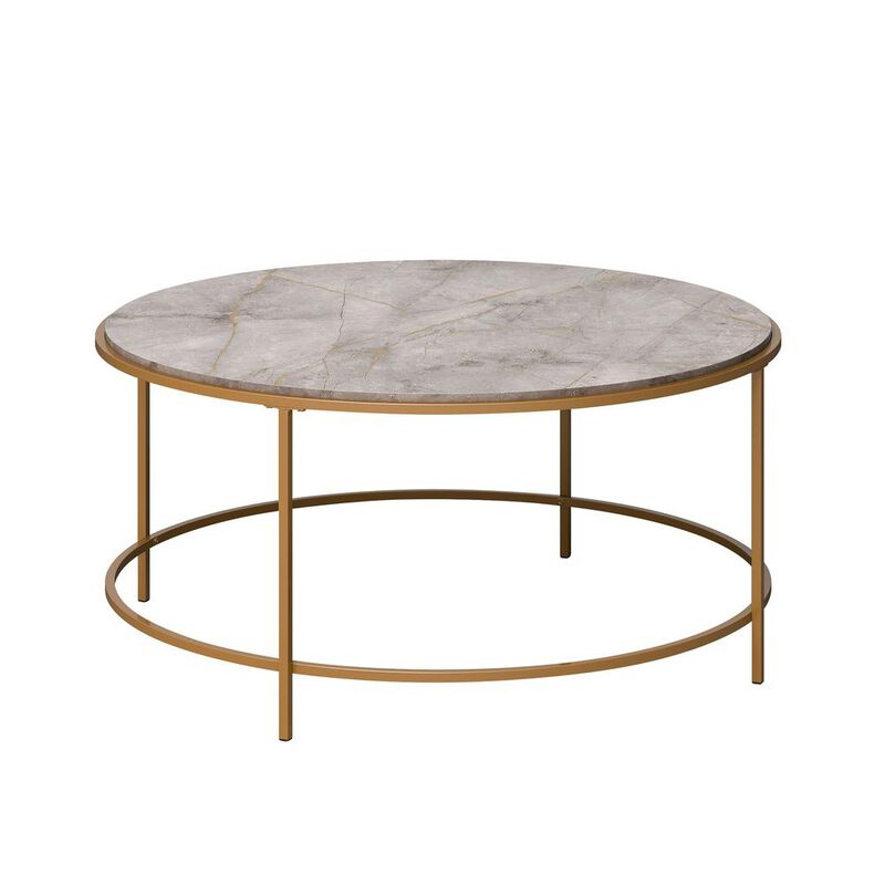 Sauder Int Lux Coffee Table Rd Deco Stone