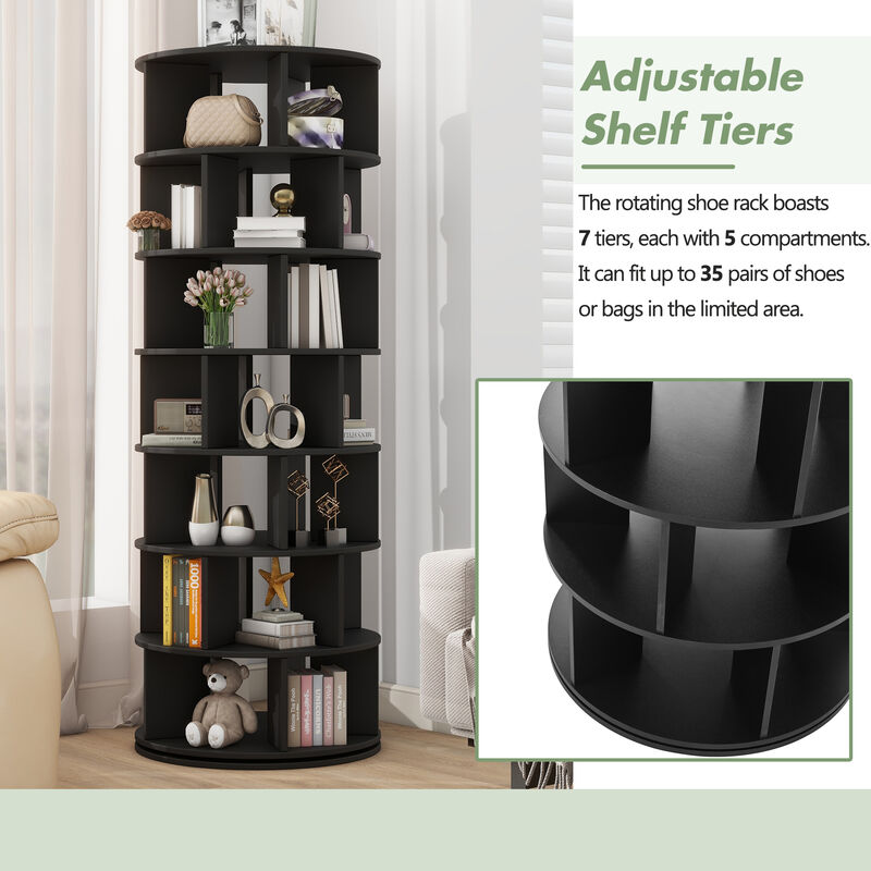 Merax 7-Tier Spinning Shoe Shelf Display Rack