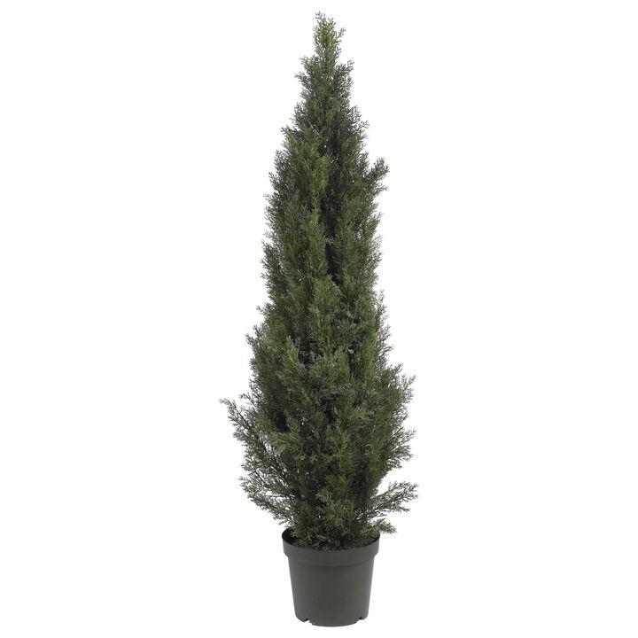 Nearly Natural 5-ft Mini Cedar Pine Tree w/1565 Lvs