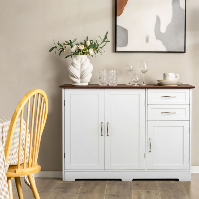 Buffet Storage Cabinet with 2-Door Cabinet and 2 Drawers