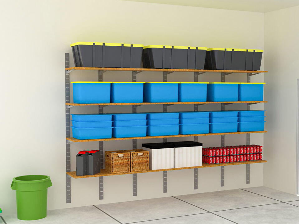 Stirdy Garage / Laundry Room / Pantry Shelving System 91" High with 9 Shelves 48" Length 20"- 22" Width | 6 Sections- Shelves Sold Separately