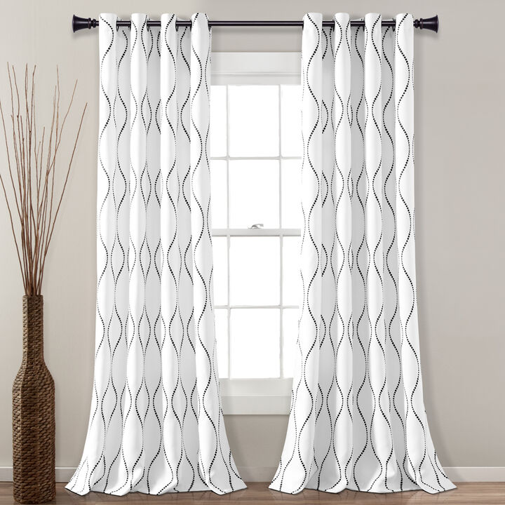 Swirl Light Filtering Window Curtain Panels