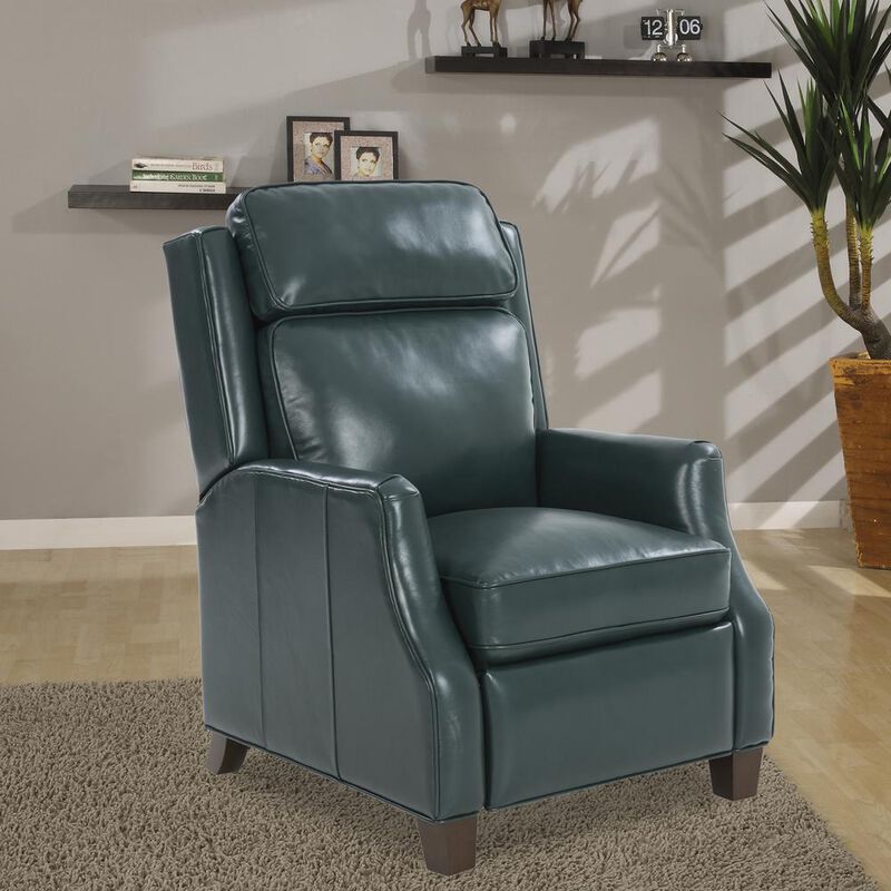 Barcalounger Nixon Recliner, Highland Emerald / All Leather