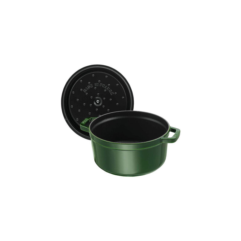 Staub Cast Iron 7-qt Round Cocotte - Basil