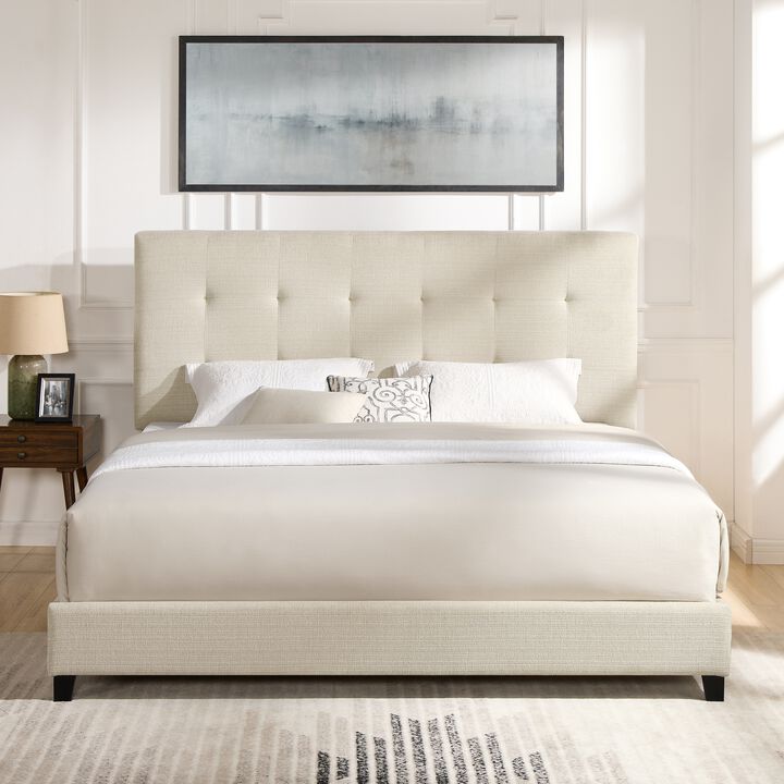 Bridger Upholstered Tufted King Panel Bed